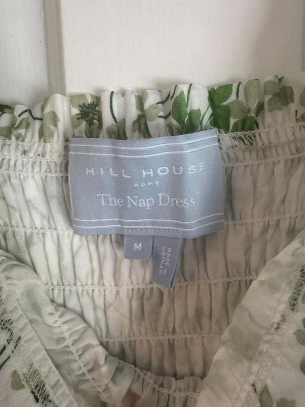Hill House Green Floral Smocked Midi Dress - Picture 2 of 3